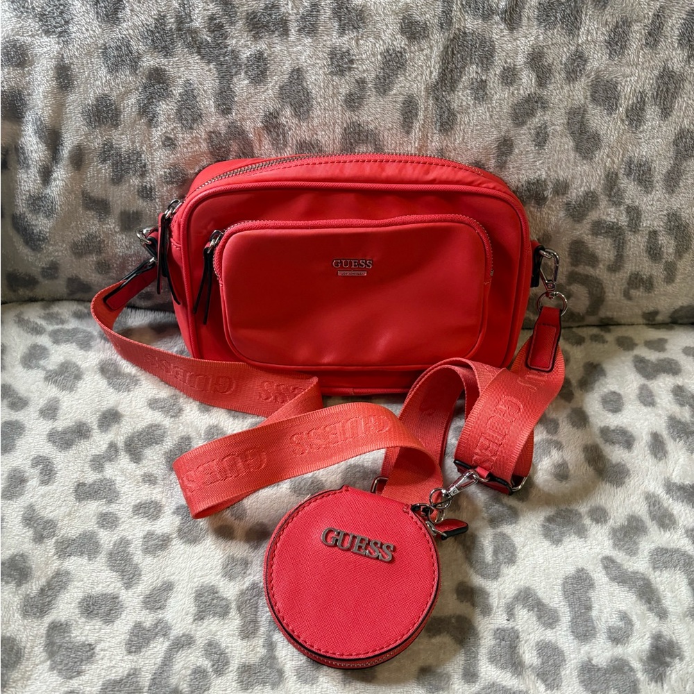 GUESS Vibrant Red Crossbody Bag